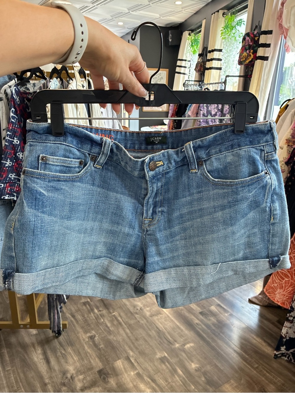 J. Crew Light Blue Rolled Hem Denim Shorts